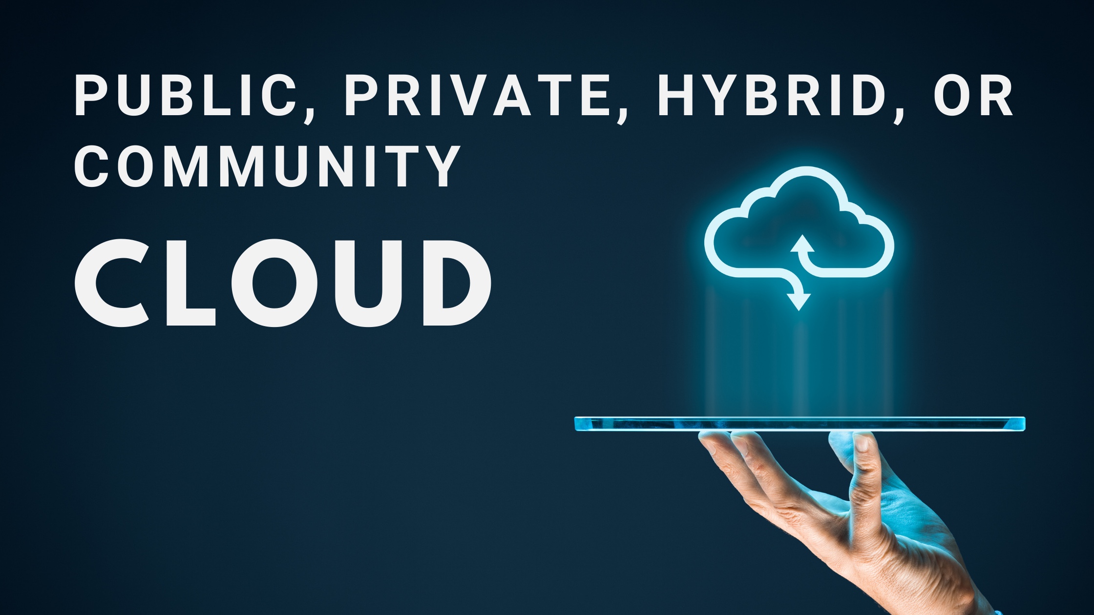Public, private, community, or hybrid cloud